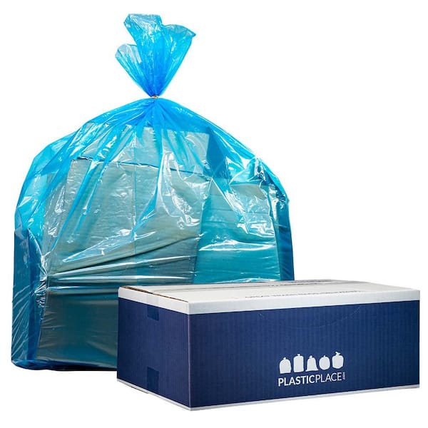 Plasticplace 40-45 Gal. Blue Recycling Bags (Case of 100)