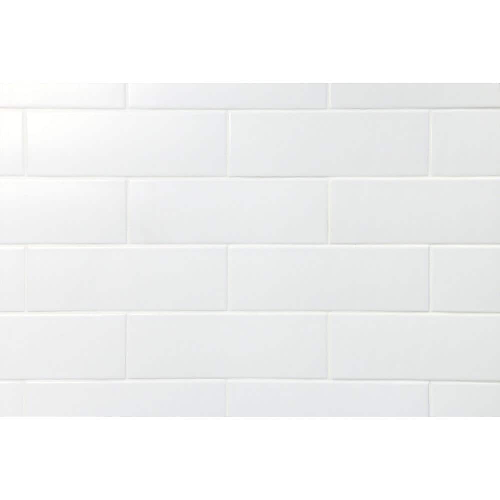 Harrow White Matte Ceramic 3" x 9" Subway Wall Tile