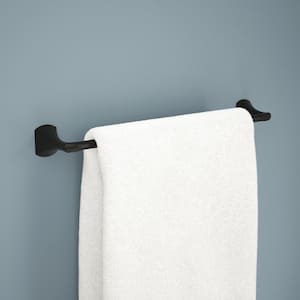 Pierce 18 in. Wall Mount Towel Bar Bath Hardware Accessory in Matte Black