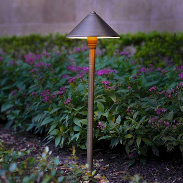 VOLT Hardwired Brass Bronze LED Landscape Lighting Kit with 100W