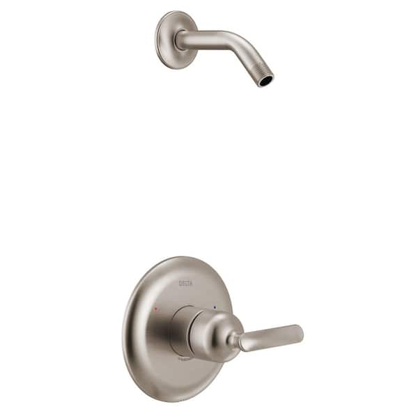 Bonacci 1-Handle Shower Trim in Lumicoat Stainless (Valve and Shower Head Not Included)
