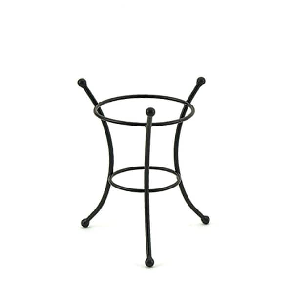 ACHLA DESIGNS Multi-Use Stand for Planter, Birdbath, Ball, 11.25 in. Tall Black Powder Coat Finish