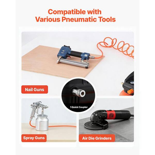 VEVOR 3 Gal. Air Compressor, 1/3HP Gas Portable Pancake Air