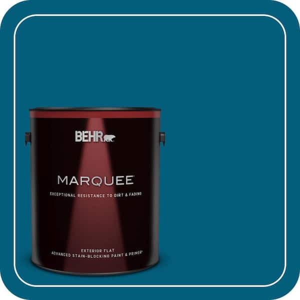 BEHR MARQUEE 1 gal. #MQ5-62 Blue Edge Flat Exterior Paint & Primer