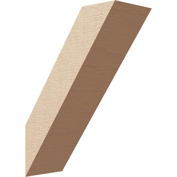 Ekena Millwork 5 in. x 16 in. x 12 in. Traditional Rough Cedar Woodgrain Timberthane Polyurethane Knee Brace, Primed