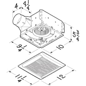 Flex Series 110 CFM Wall/Ceiling Installation Bathroom Exhaust Fan, ENERGY STAR*