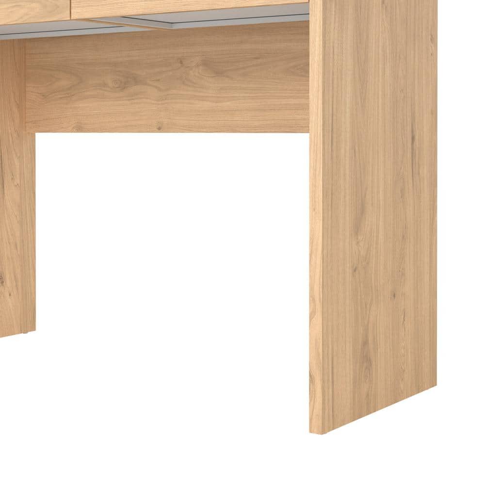 Jackson Hickory Wood Writing Desk with 2 Drawers