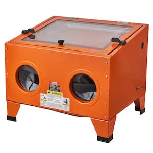 25 Gal. Sandblasting Cabinet 40 to 120 PSI Portable Benchtop Sand Blaster with Blasting Gun for Paint Stain Rust Removal