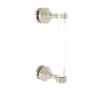 Pacific Grove 8 in. Single Side Shower Door Pull with Dotted Accents in Polished Nickel