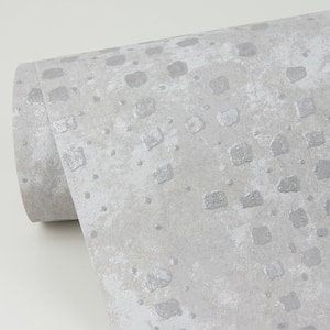 Felsic Silver Studded Cube Wallpaper Sample