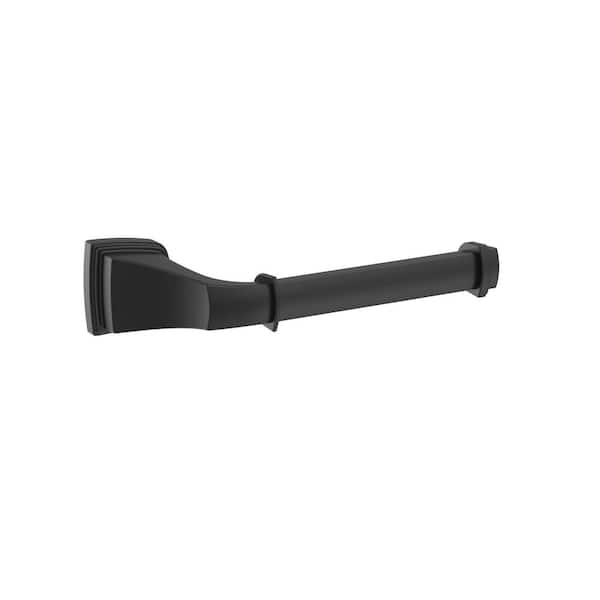 Amerock Revitalize 7-7/8 in. (200 mm) L Single Post Toilet Paper Holder in Matte Black