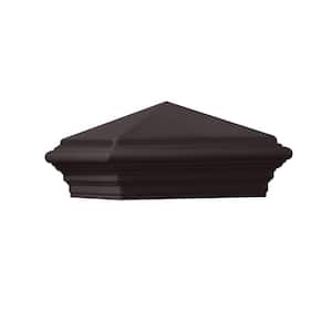 12 in. x 12 in. x 8 in. Gray Cast Stone Woodland Square Post Cap