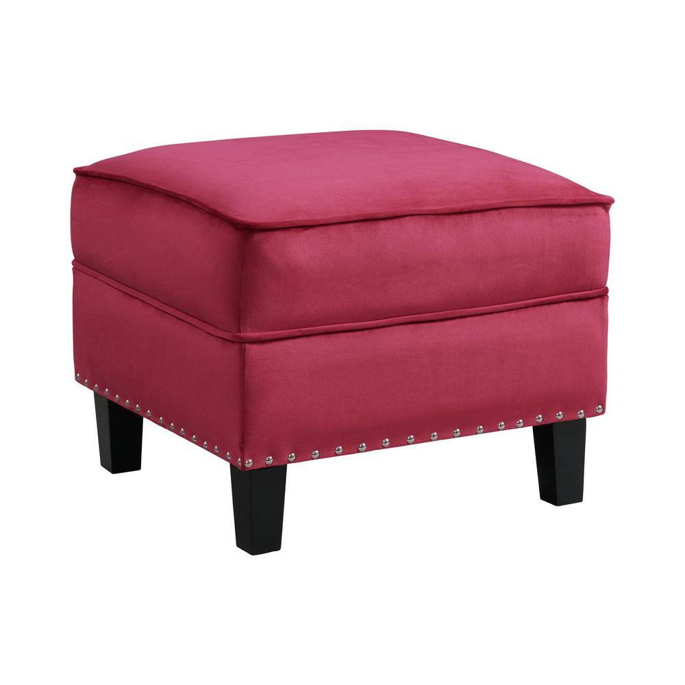 Picket House Furnishings Teagan Red Ottoman UTF287000E The Home Depot