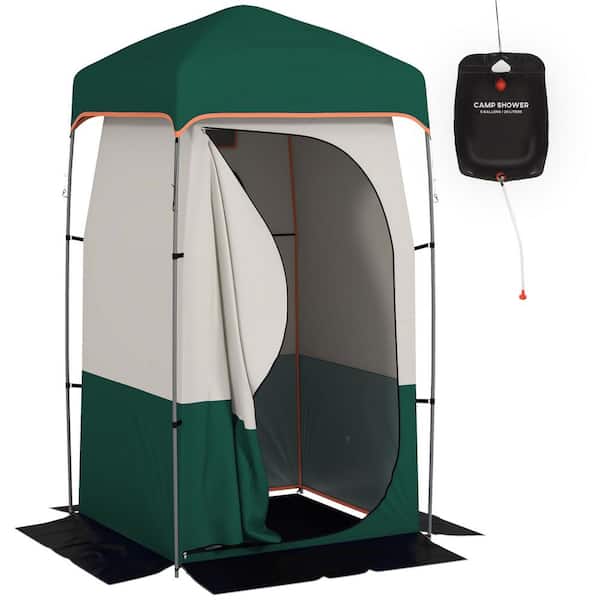 Portable for 1-erson Polyester Privacy Shower Tent, Camping Dressing Changing Tent, Green