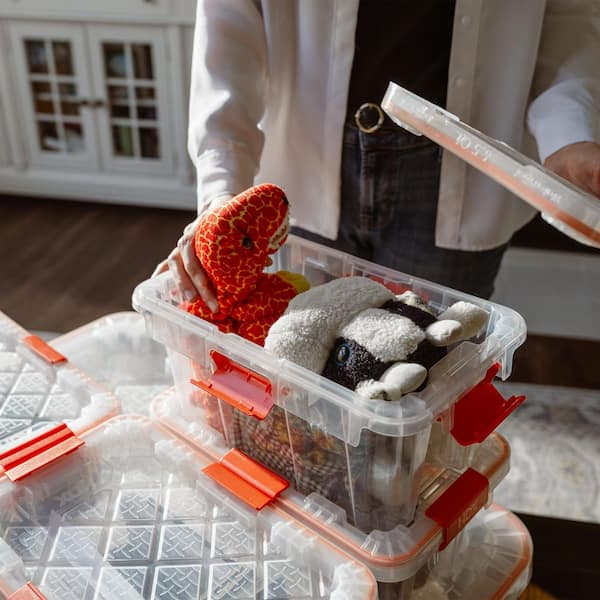 バトルトード HDX 6.5 qt. Defender Weatherproof Latching Storage Tote 999-WP-6QT