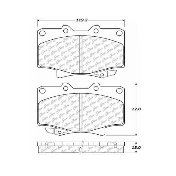 Centric Parts Disc Brake Pad Set 1990-1992 Toyota Land Cruiser 4.0L