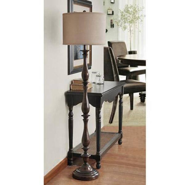 Bronze Charlton 61" Traditional Floor Lamp with Silk Shade