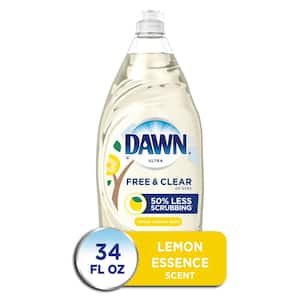 32.7 oz. Free and Clear Lemon Essence Scent Dishwashing Liquid Dish Soap