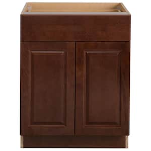 Benton Assembled 27x34.5x24 in. Base Cabinet with Soft Close Full Extension Drawer in Amber