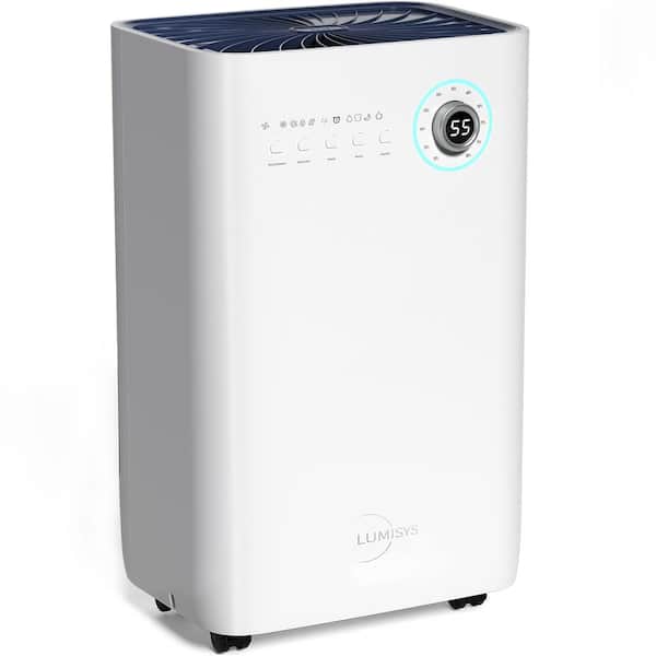Elexnux 50 pt. 4,500 sq. ft. Dehumidifier in White with Bucket Storage, with Air Filter, 3-Operation Modes
