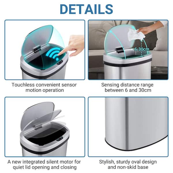 Touchless Trash Can: Buy Motion Sensor Bins, & Automatic Bathroom Trash  Cans, & Dispensers