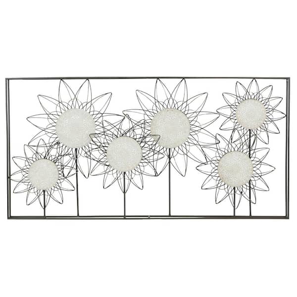 Aspire Home Accents Whitney Metal Antique Bronze Flower Wall Decor