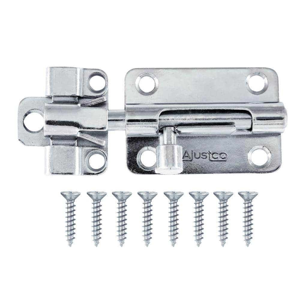 Ajustlock 3 in. Zinc-Plated Self-Adjustable Barrel Bolt Lock 205