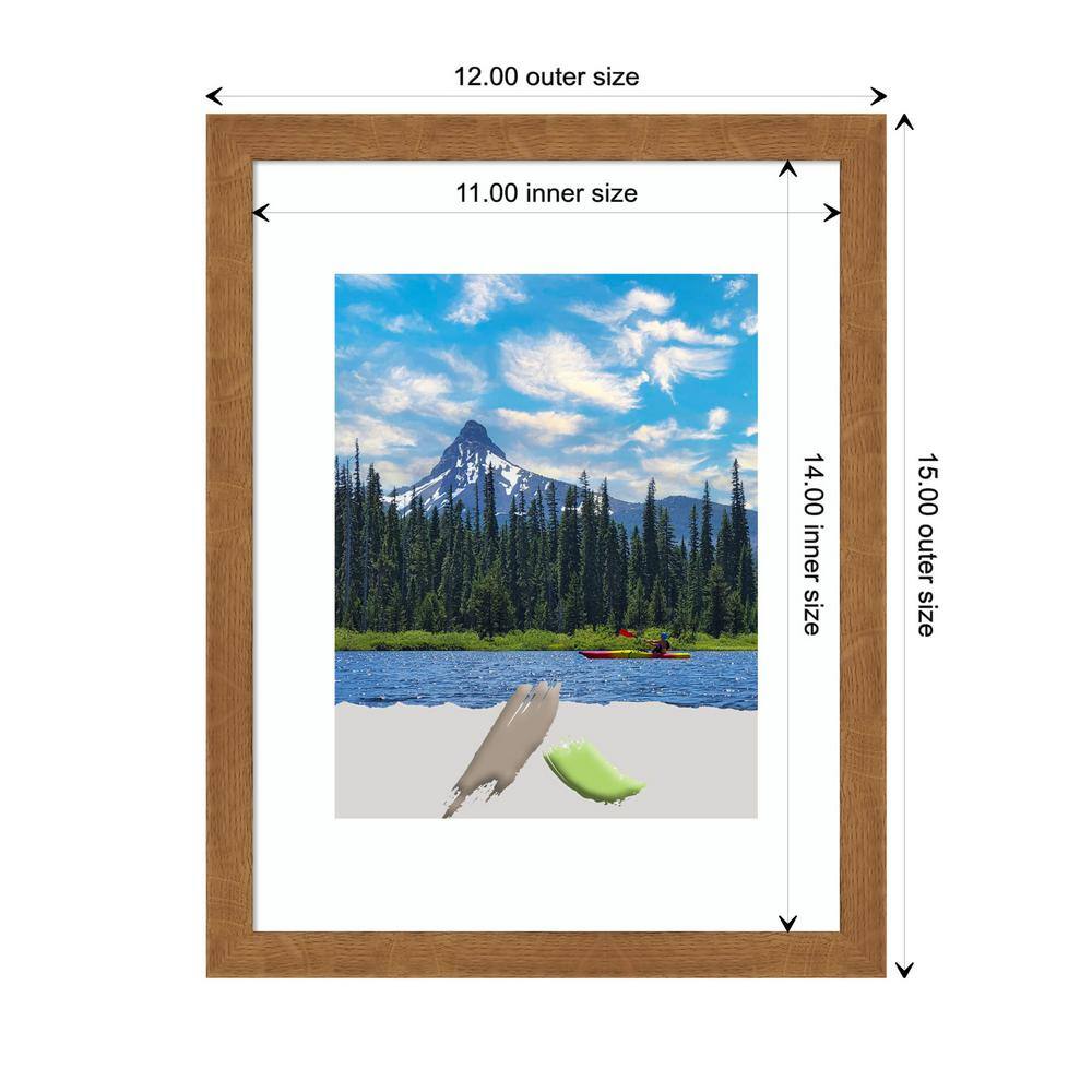 Carlisle Blonde Narrow Wood Picture Frame 11x14 with White Mat
