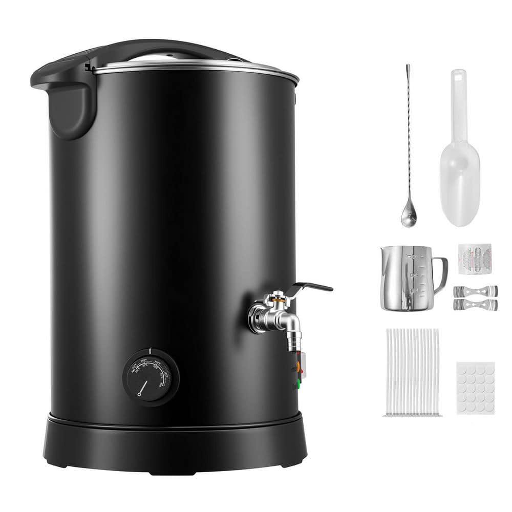 Wax Melter for Candle Making, 10.6 qt. Fast and Even Heating, with Easy Pour Spout and Temperature Control, Hourglass