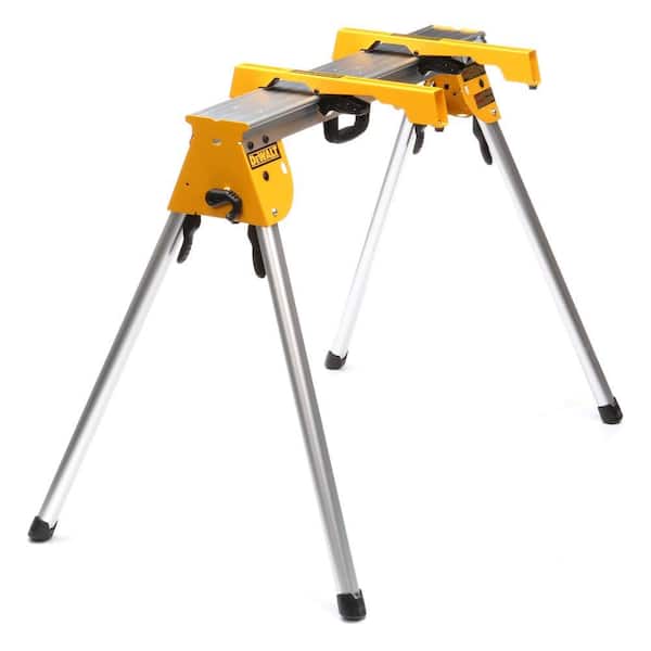 DEWALT - 15 Amp Corded 12 in. Double Bevel Sliding Compound Miter Saw, Blade Wrench, Material Clamp and Heavy-Duty Work Stand