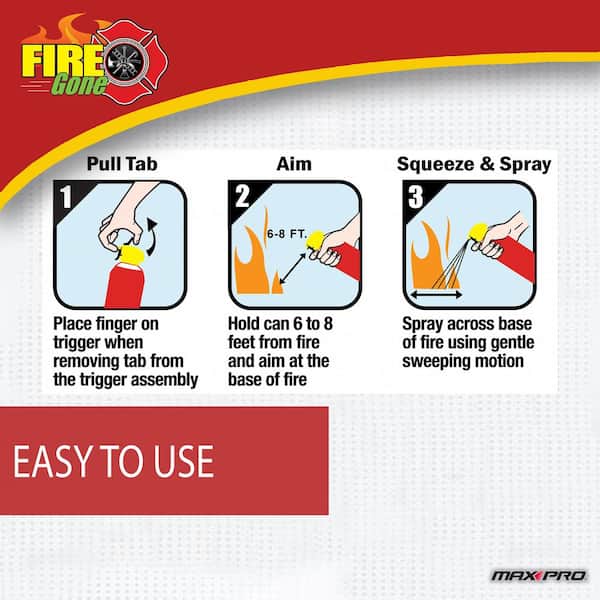 Fire Gone 16 oz. A:B:C Multiple Use Fire Extinguisher Spray