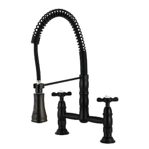 KOHLER Thierry Two Handle Pull-Down Sprayer Kitchen Faucet with
