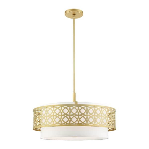 Calinda 5 Light Soft Gold Pendant Chandelier