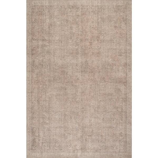 Morristown Antiqued Jute-Blend Tan 7 ft. x 9 ft. Indoor Area Rug