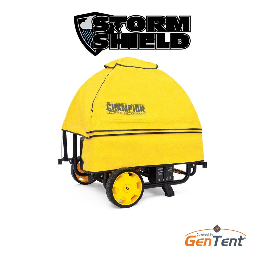 Large Yellow Vinyl Severe Weather Generator Cover