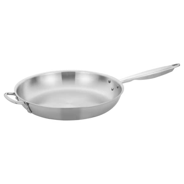 14 in. Triply Stainless Steel Frying Pan with Helper Handle