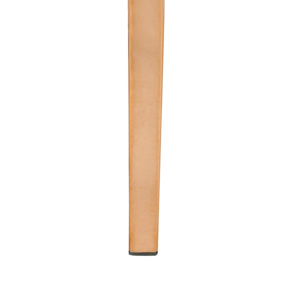 Brown Faux Leather and Copper Metal Bar Stool