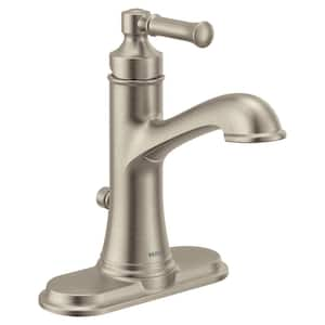 Dartmoor 1-Handle 1-Hole Bathroom Faucet with Drain Kit Included in Brushed Nickel