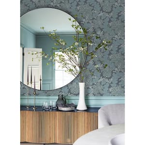 Butterfield Blue Floral Wallpaper