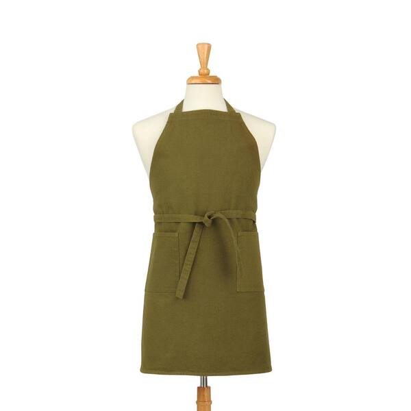 ASD Living Two Pocket Cotton Canvas Chef's Apron, Military Green