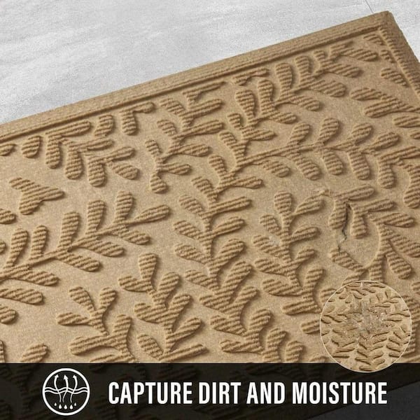 Justincity Absorbent Dirt Trapping Door Mat 29x17 in. Non Slip Low