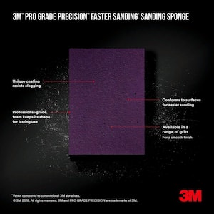 Pro Grade Precision 2-1/2 in. x 4-1/2 in. x 1 in. 180-Grit X-Fine Block Sanding Sponge
