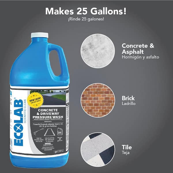 1 Gal. Outdoor Concrete and Driveway Pressure Wash Construction Grade Concentrate Cleaner
