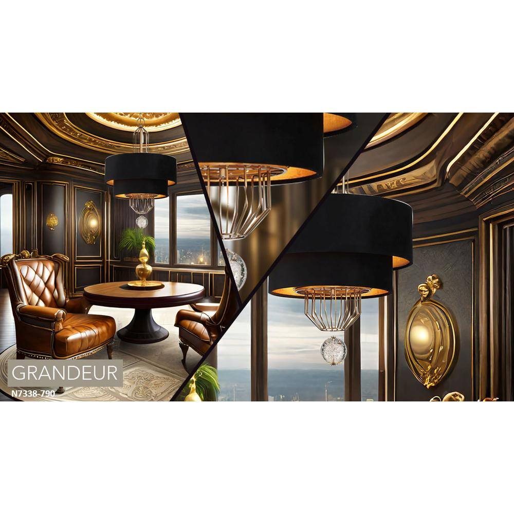 Grandeur 8-Light Aged Antique Brass Drum Chandelier