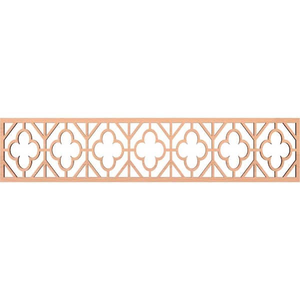 Ekena Millwork Hazelton Fretwork 0.375 in. D x 46.75 in. W x 10 in. L Alder Wood Panel Moulding