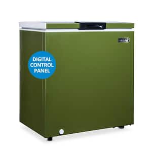 30 in. 5 cu.ft. Manual Defrost Mini Deep Chest Freezer and Refrigerator with Digital Control in Military Green