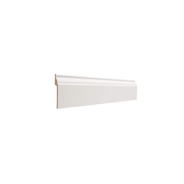 .875 in. D x 7-1/2 in. W x 94 in. L Primed MDF Cover Trim Baseboard Moulding
