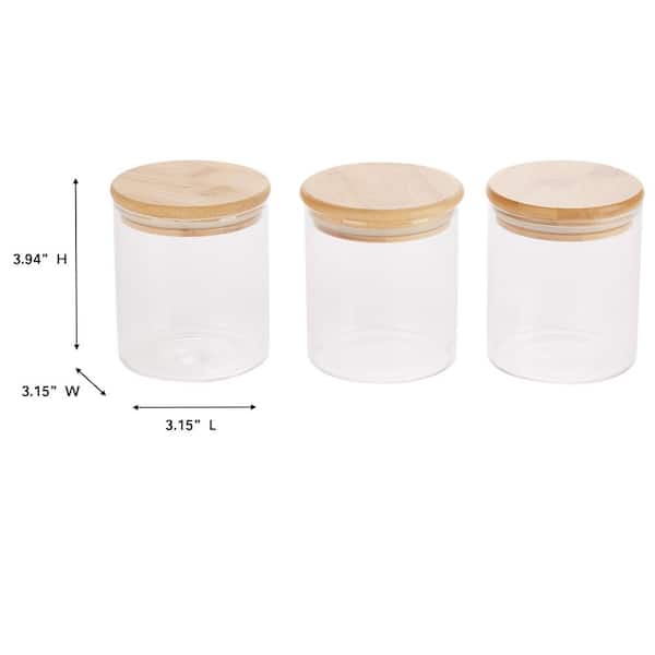 3-Piece Borosilicate Glass Food Storage Container Set