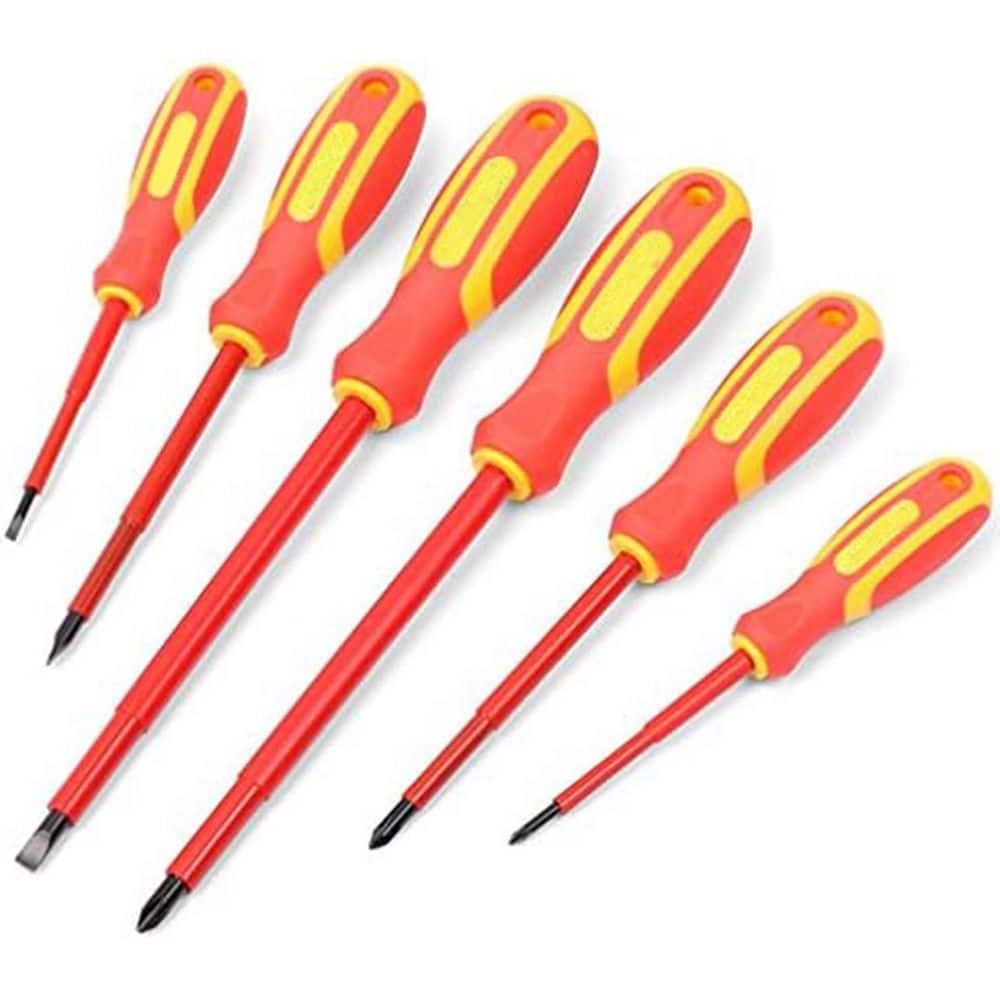 1000V Insulated Magnetic Tip Screwdriver Set Cushion Grip Handle Cr-V Steel Durable Electrician Tools 6-Piece price history on PriceWatchPro