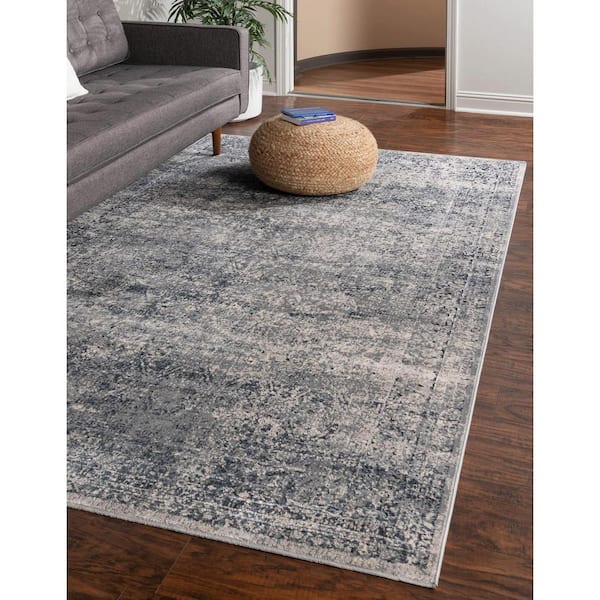 Chateau Collection Area Rug - Jefferson (9 ft.  x 12 ft. Rectangle Blue Gray/Beige)